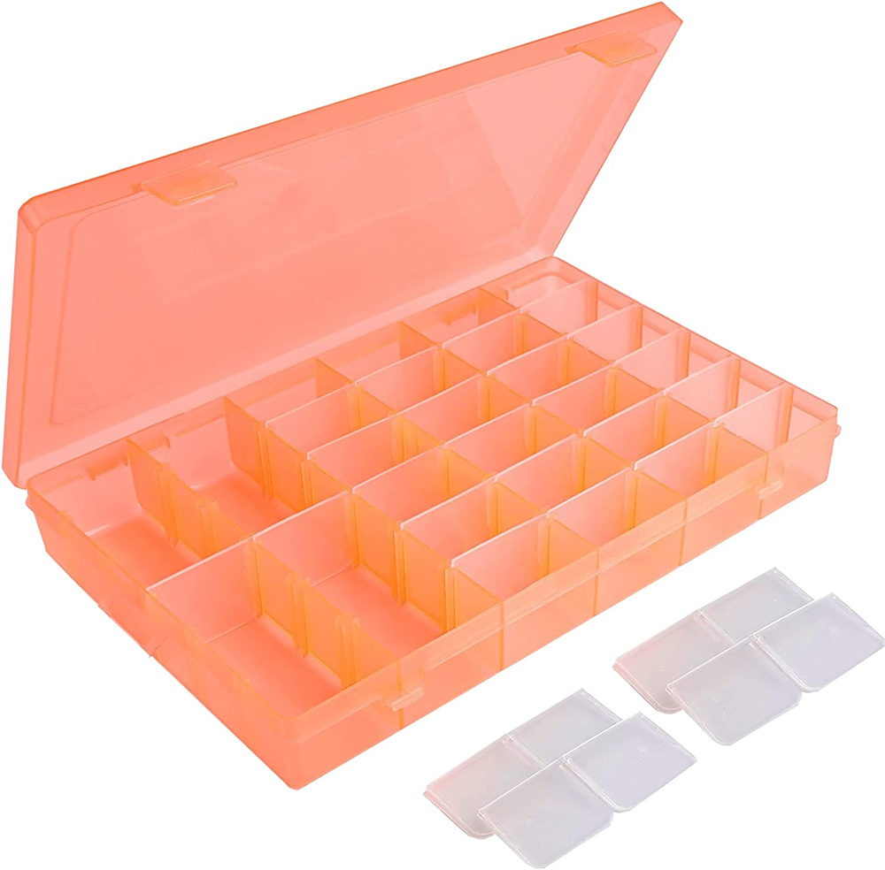 36 Grids Plastic Bead Storage Box, 10.83x6.89x1.78inch Big Large